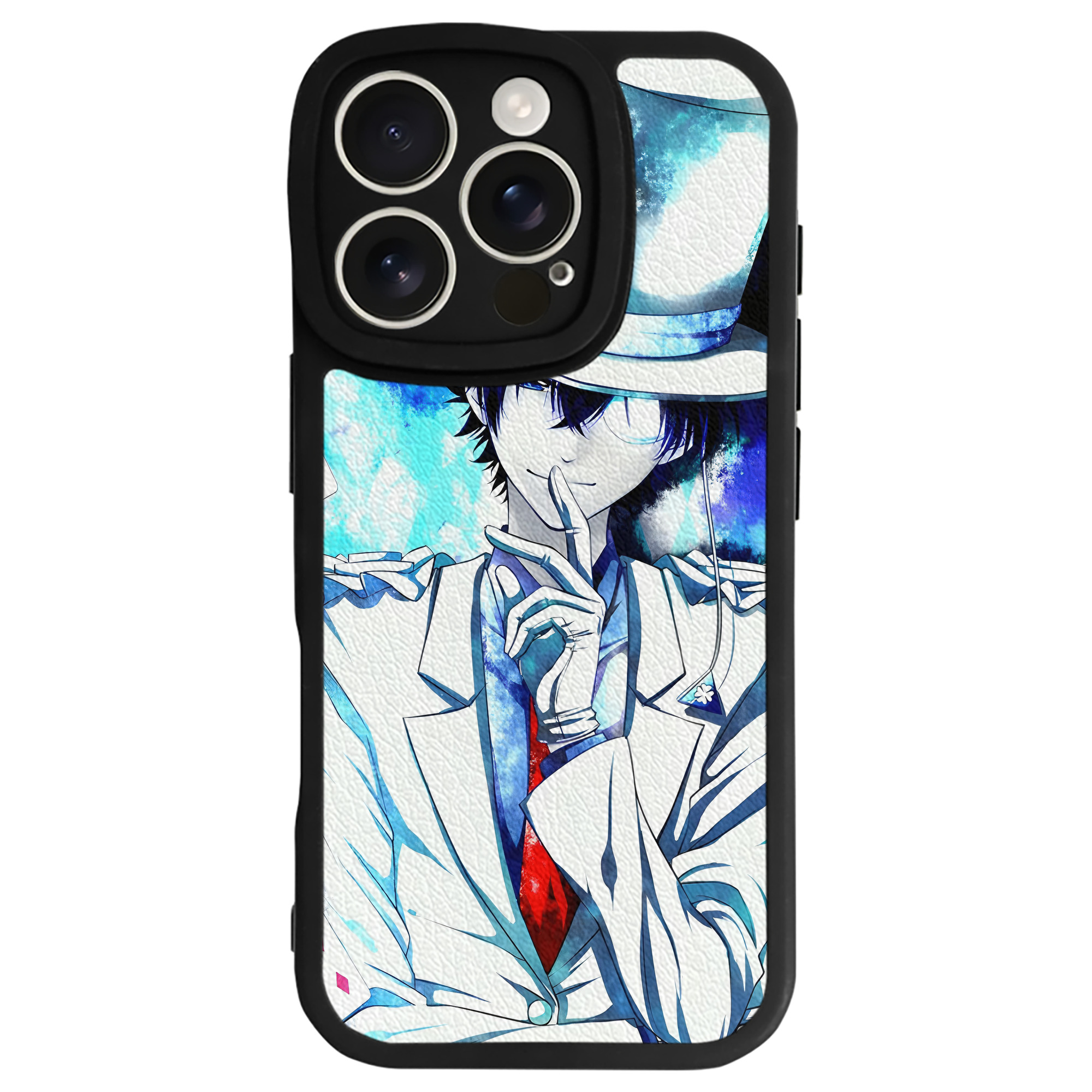 （画像用） 名探偵コナン Detective Conan 【iPhone 16シリーズ対応】シリコンスマホケース（レザー調） 材質：シリコン